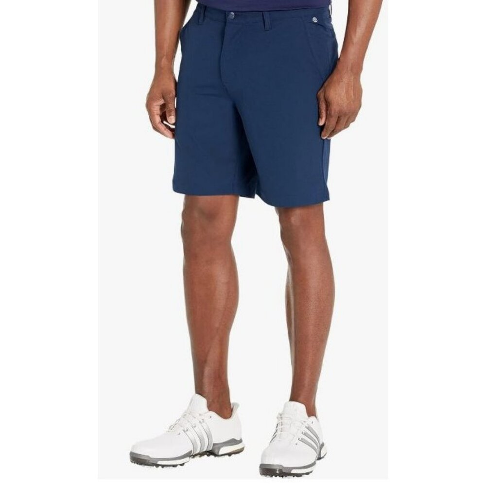 Adidas Men’s Navy Blue Golf Shorts Size 32 Lightweight Polyester Blend With Pock